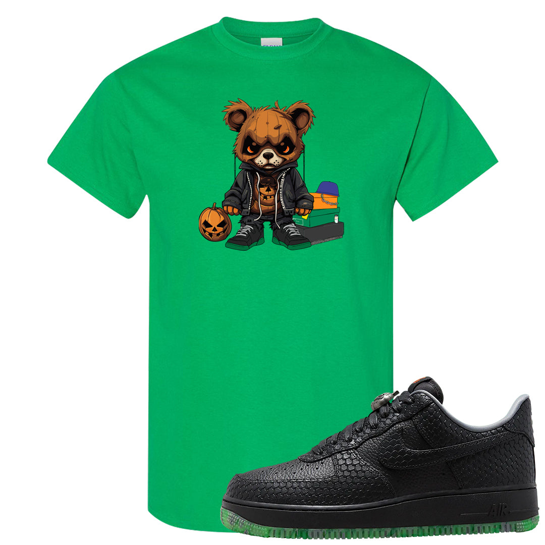 Halloween Low 1s T Shirt | Halloween Standard Bear, Irish Green