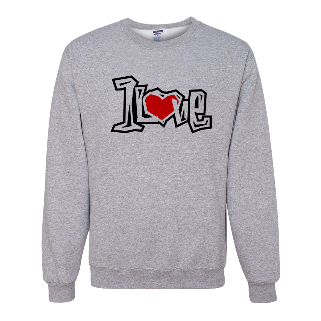 Light Iron Ore AF1s Crewneck Sweatshirt | 1 Love, Ash