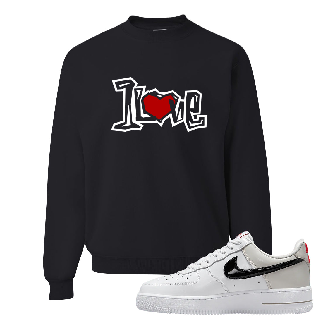 Light Iron Ore AF1s Crewneck Sweatshirt | 1 Love, Black