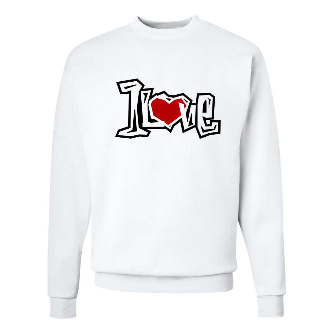Light Iron Ore AF1s Crewneck Sweatshirt | 1 Love, White