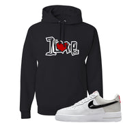 Light Iron Ore AF1s Hoodie | 1 Love, Black