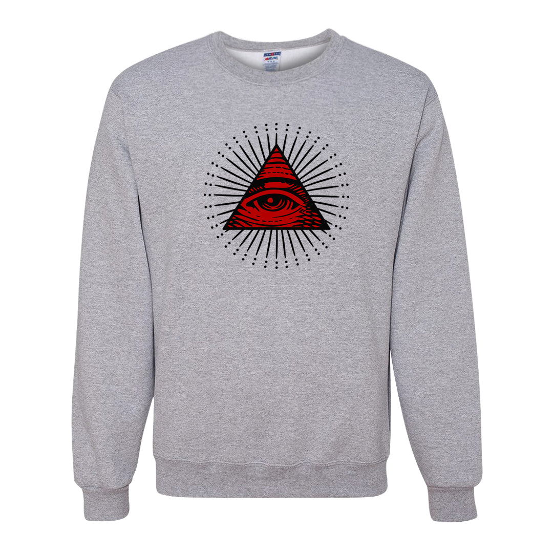 Light Iron Ore AF1s Crewneck Sweatshirt | All Seeing Eye, Ash