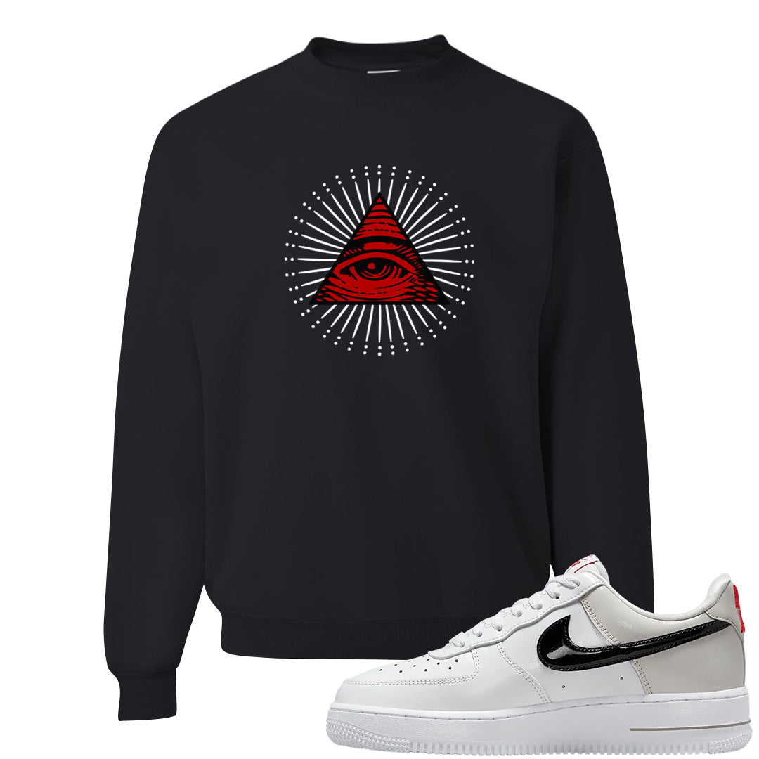 Light Iron Ore AF1s Crewneck Sweatshirt | All Seeing Eye, Black