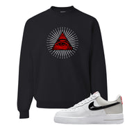 Light Iron Ore AF1s Crewneck Sweatshirt | All Seeing Eye, Black