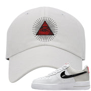 Light Iron Ore AF1s Dad Hat | All Seeing Eye, White