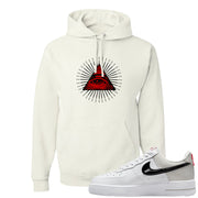 Light Iron Ore AF1s Hoodie | All Seeing Eye, White