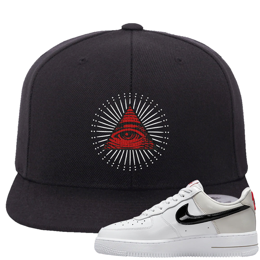 Light Iron Ore AF1s Snapback Hat | All Seeing Eye, Black