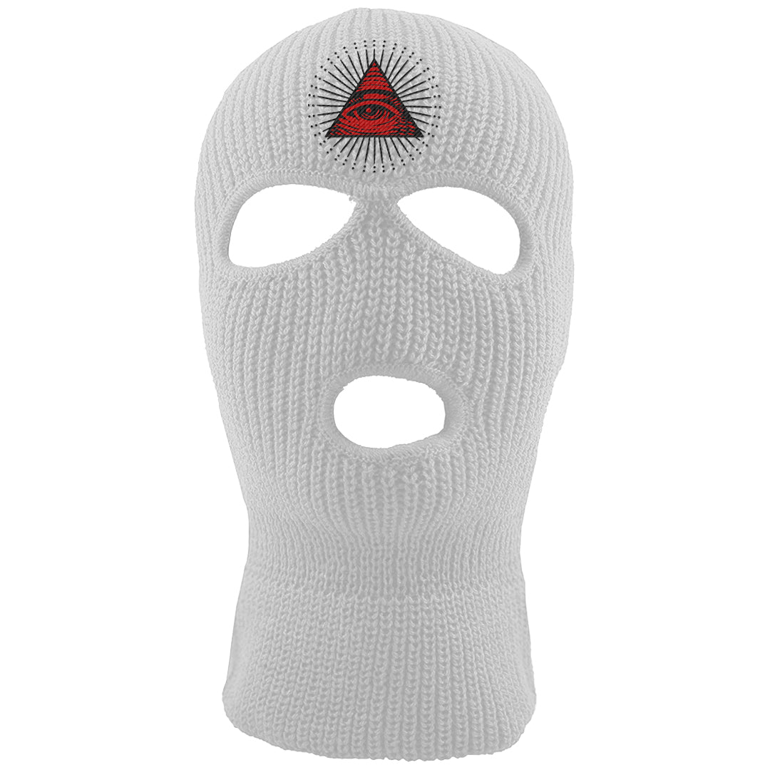 Light Iron Ore AF1s Ski Mask | All Seeing Eye, White