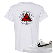 Light Iron Ore AF1s T Shirt | All Seeing Eye, Ash