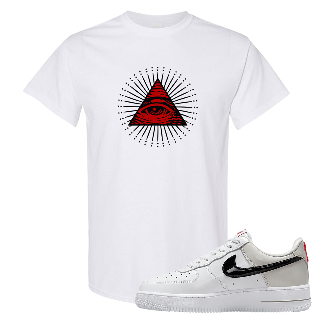 Light Iron Ore AF1s T Shirt | All Seeing Eye, White