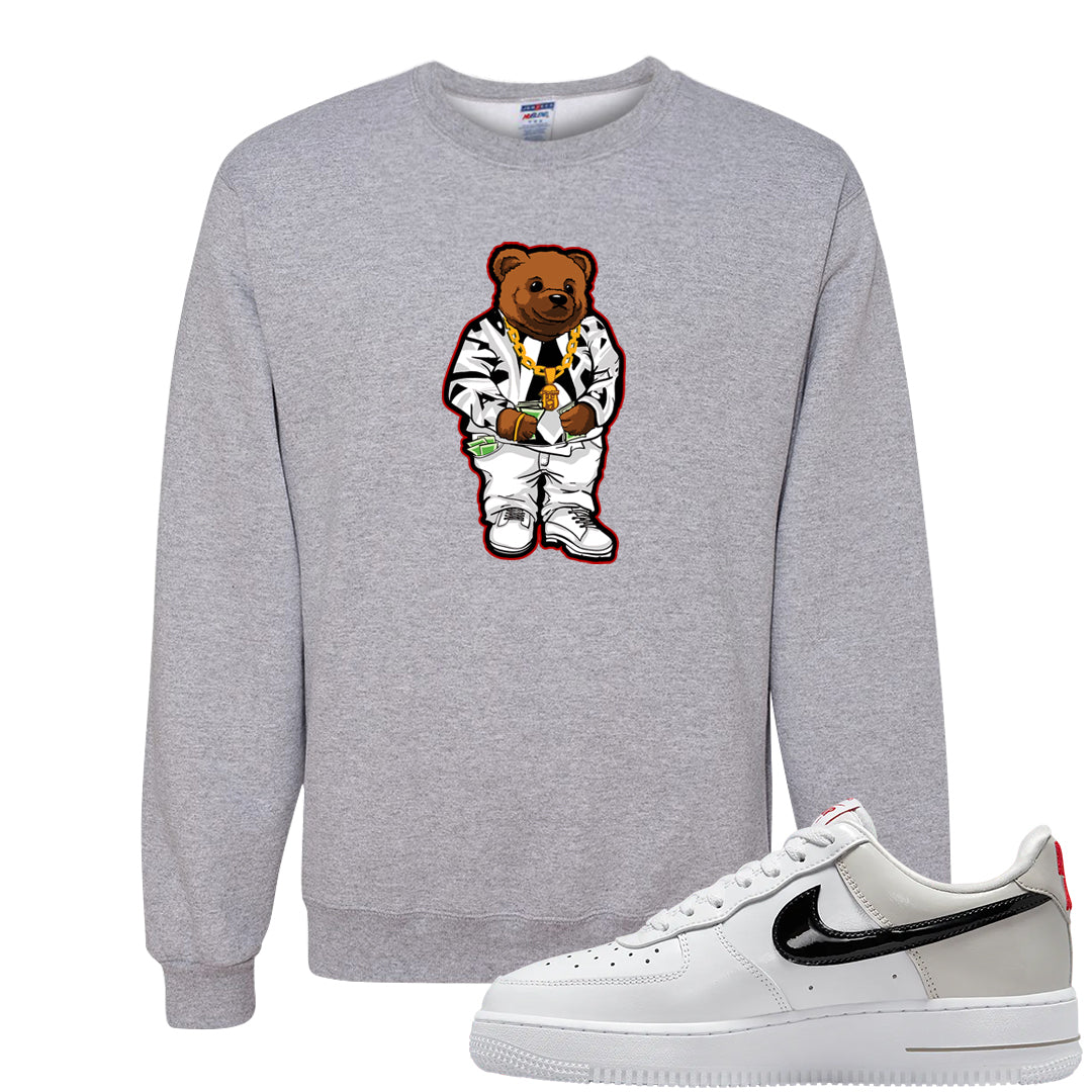 Light Iron Ore AF1s Crewneck Sweatshirt | Sweater Bear, Ash