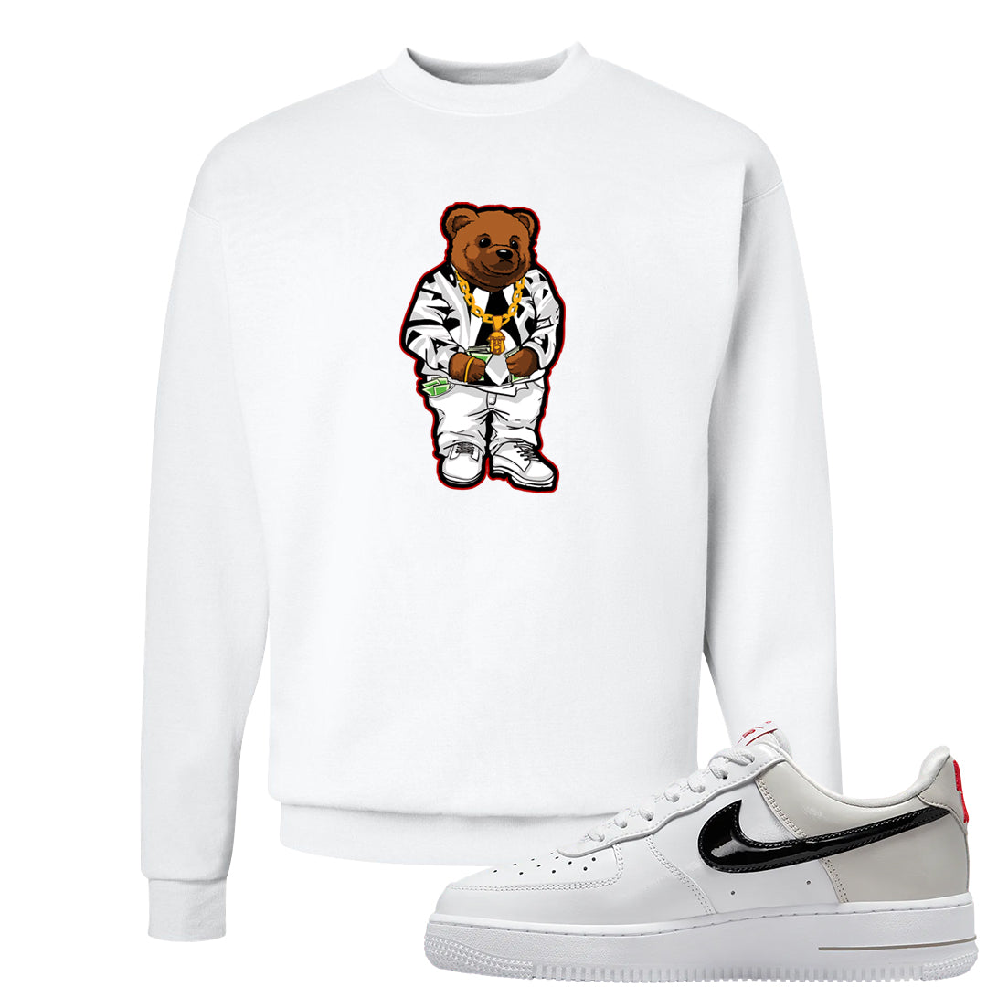 Light Iron Ore AF1s Crewneck Sweatshirt | Sweater Bear, White
