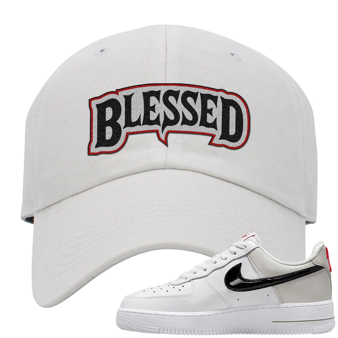 Light Iron Ore AF1s Dad Hat | Blessed Arch, White