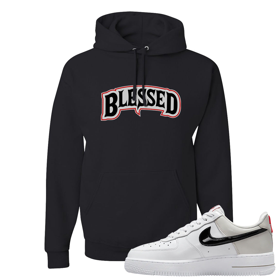 Light Iron Ore AF1s Hoodie | Blessed Arch, Black