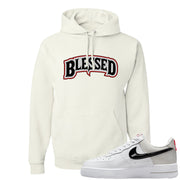 Light Iron Ore AF1s Hoodie | Blessed Arch, White