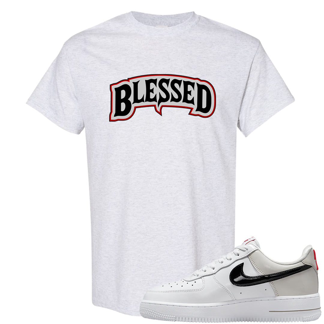 Light Iron Ore AF1s T Shirt | Blessed Arch, Ash