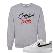 Light Iron Ore AF1s Crewneck Sweatshirt | Certified Fresh, Ash