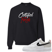 Light Iron Ore AF1s Crewneck Sweatshirt | Certified Fresh, Black