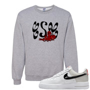 Light Iron Ore AF1s Crewneck Sweatshirt | Certified Sneakerhead, Ash