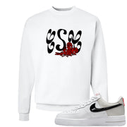 Light Iron Ore AF1s Crewneck Sweatshirt | Certified Sneakerhead, White