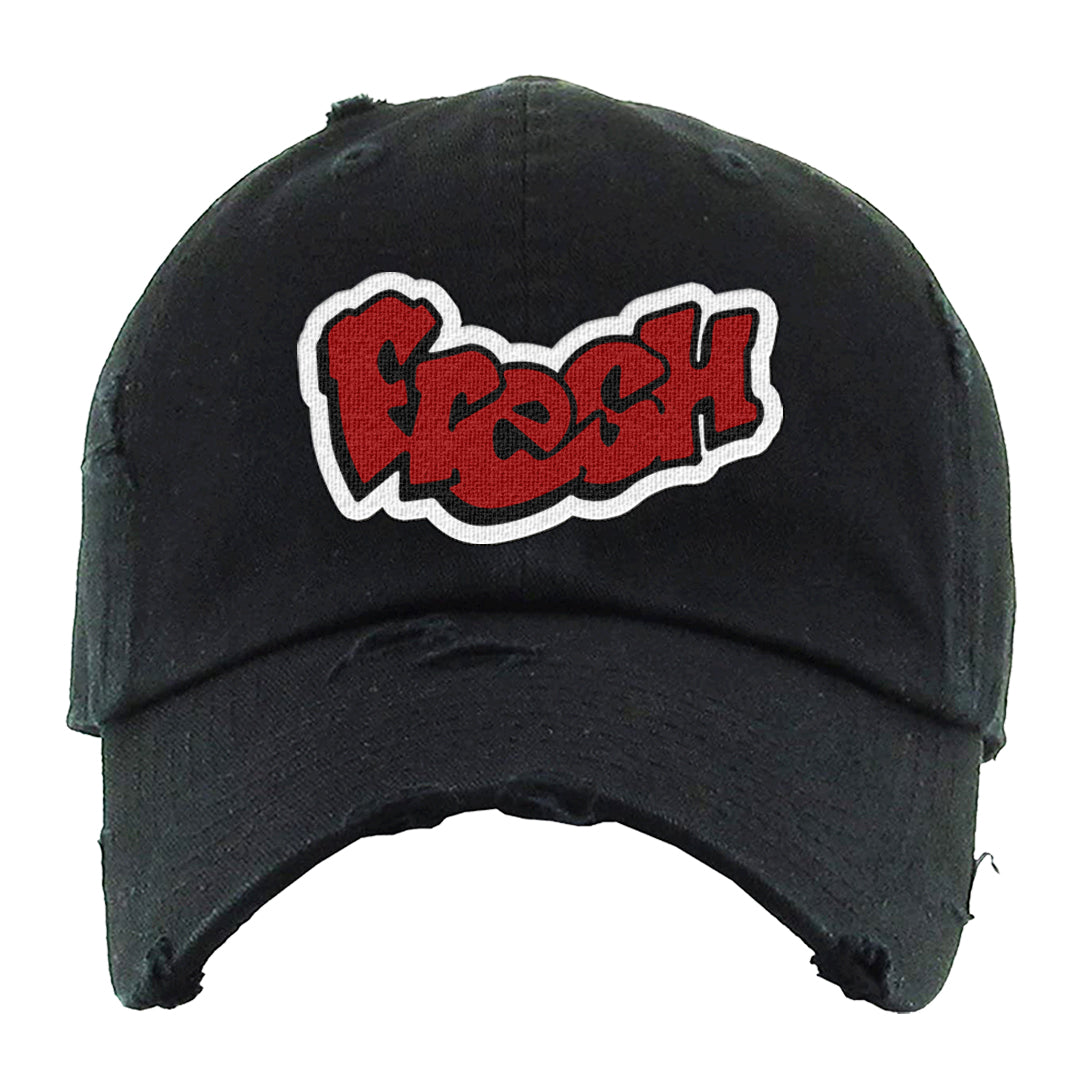 Light Iron Ore AF1s Distressed Dad Hat | Fresh, Black