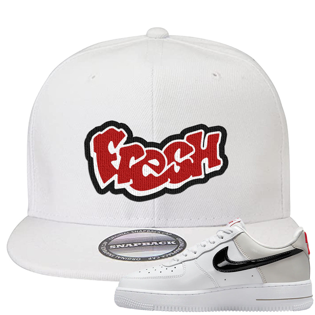 Light Iron Ore AF1s Snapback Hat | Fresh, White
