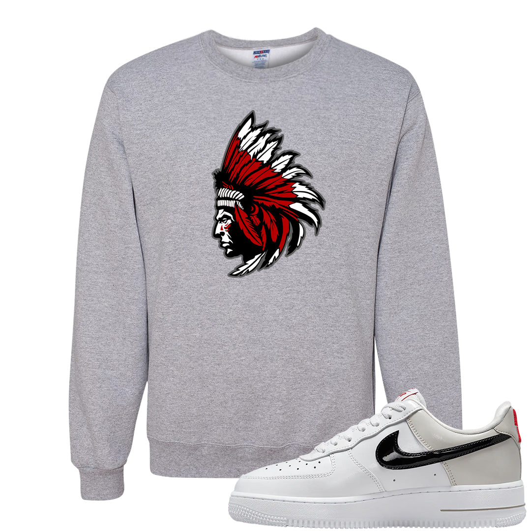 Light Iron Ore AF1s Crewneck Sweatshirt | Indian Chief, Ash