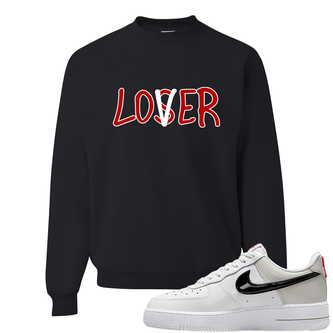 Light Iron Ore AF1s Crewneck Sweatshirt | Lover, Black