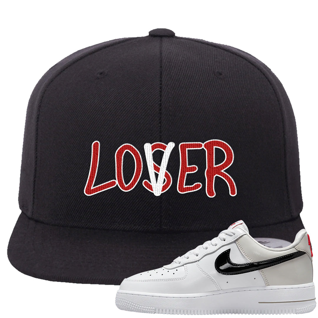 Light Iron Ore AF1s Snapback Hat | Lover, Black