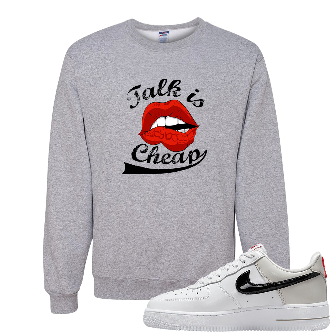 Light Iron Ore AF1s Crewneck Sweatshirt | Talk Lips, Ash