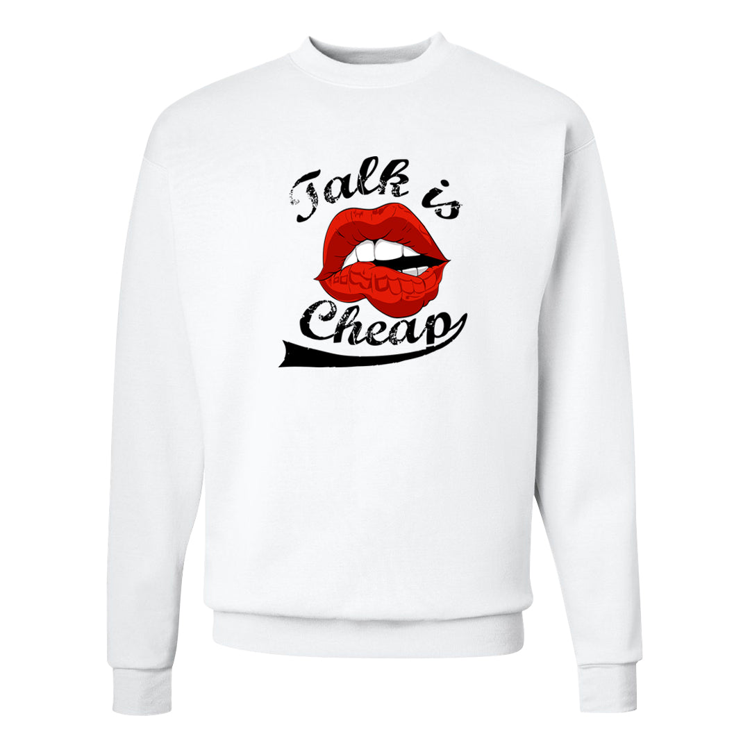 Light Iron Ore AF1s Crewneck Sweatshirt | Talk Lips, White