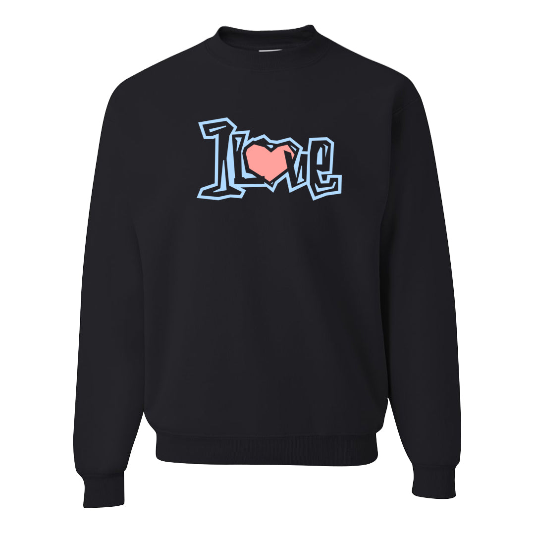 Multi-Pattern AF 1s Crewneck Sweatshirt | 1 Love, Black