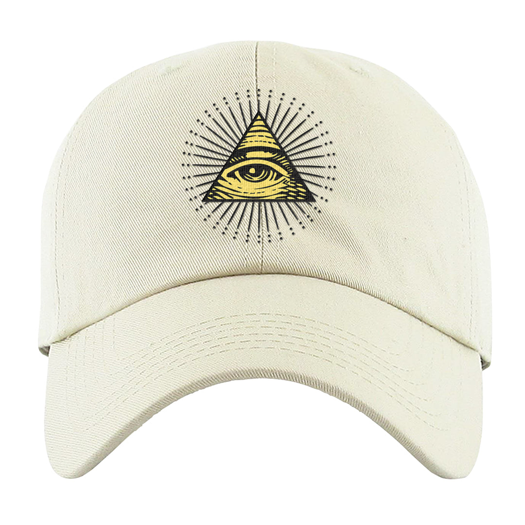 Multi-Pattern AF 1s Dad Hat | All Seeing Eye, White