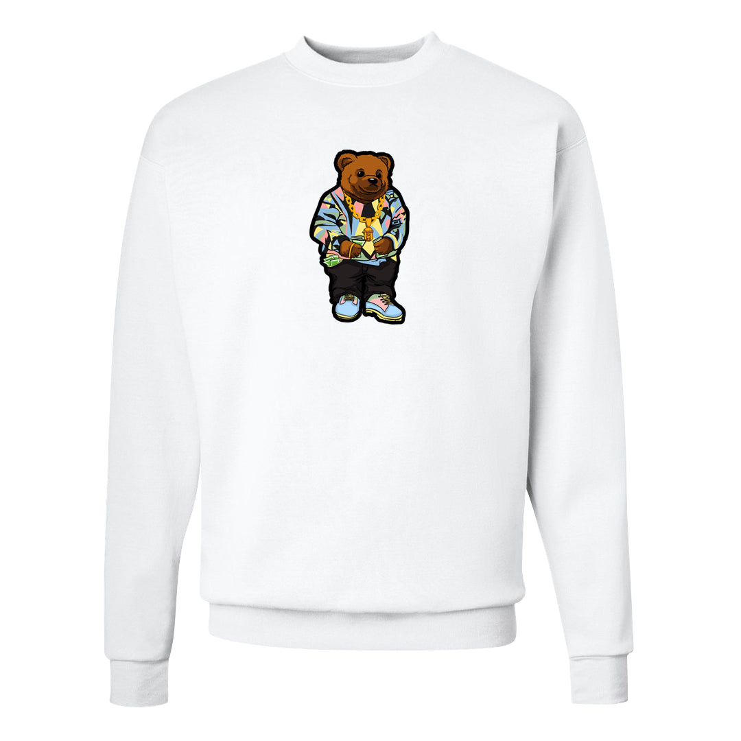 Multi-Pattern AF 1s Crewneck Sweatshirt | Sweater Bear, White