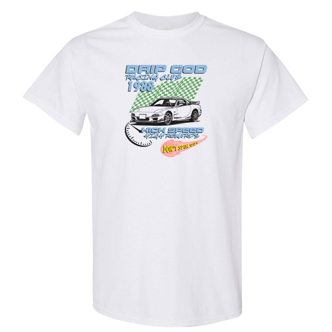 Multi-Pattern AF 1s T Shirt | Drip God Racing Club, White