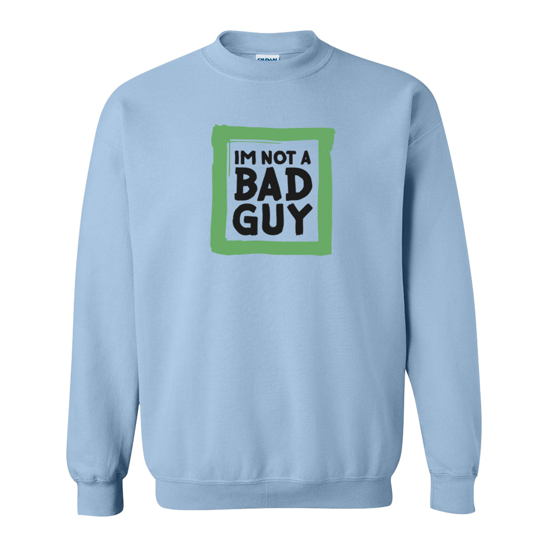 Multi-Pattern AF 1s Crewneck Sweatshirt | I'm Not A Bad Guy, Light Blue