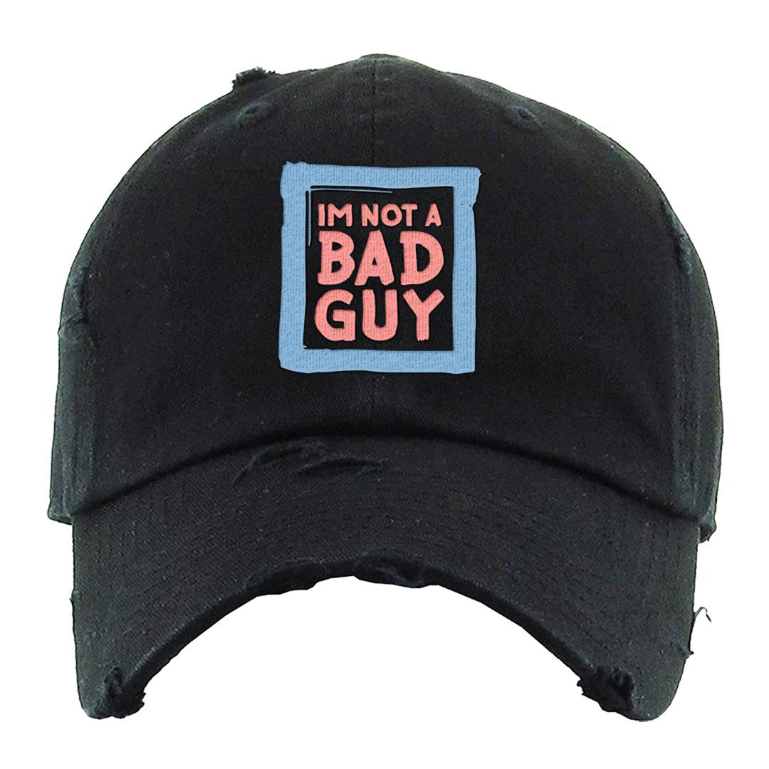 Multi-Pattern AF 1s Distressed Dad Hat | I'm Not A Bad Guy, Black