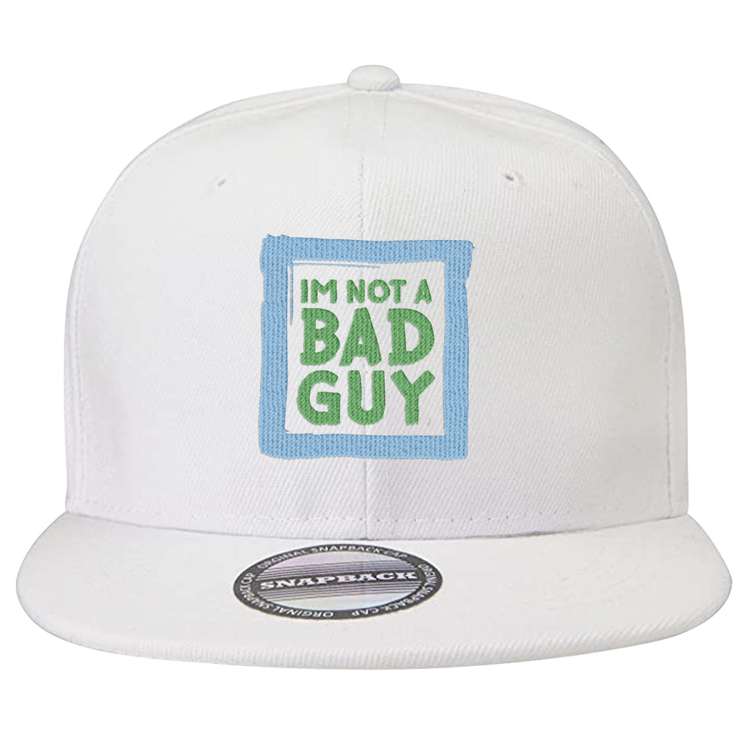 Multi-Pattern AF 1s Snapback Hat | I'm Not A Bad Guy, White