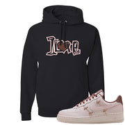 Pink Russet Low AF1s Hoodie | 1 Love, Black