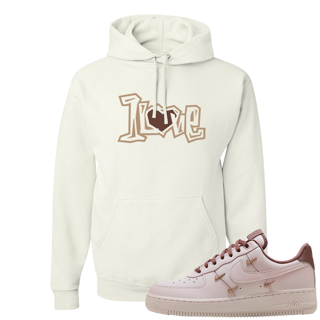 Pink Russet Low AF1s Hoodie | 1 Love, White