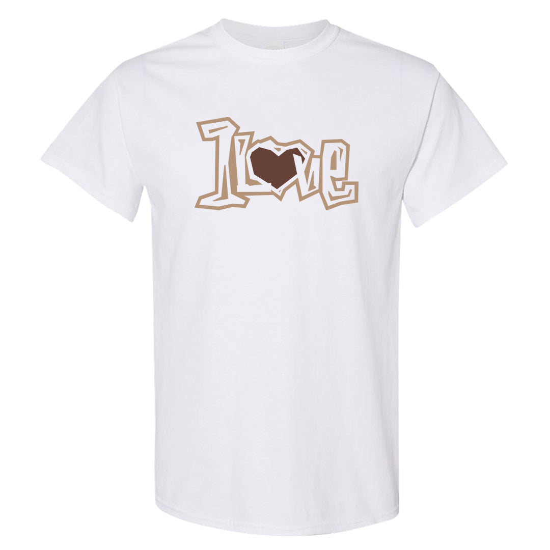 Pink Russet Low AF1s T Shirt | 1 Love, White