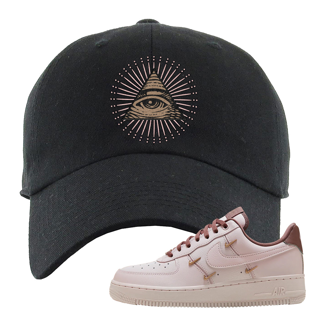 Pink Russet Low AF1s Dad Hat | All Seeing Eye, Black