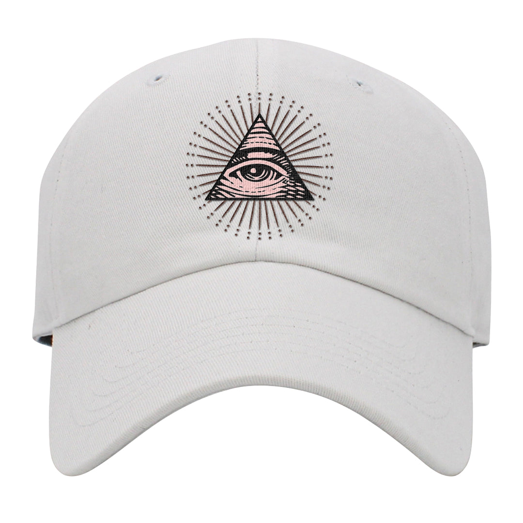 Pink Russet Low AF1s Dad Hat | All Seeing Eye, White