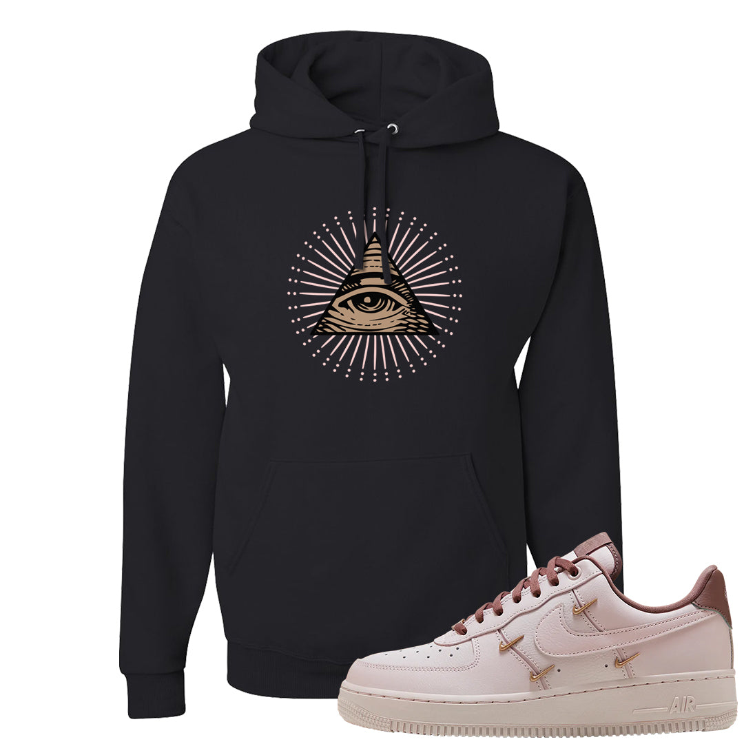 Pink Russet Low AF1s Hoodie | All Seeing Eye, Black