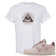 Pink Russet Low AF1s T Shirt | All Seeing Eye, Ash