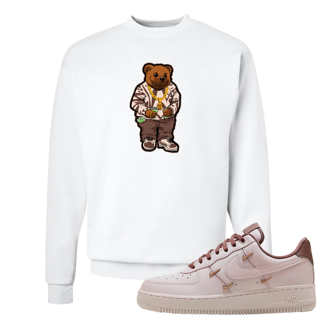 Pink Russet Low AF1s Crewneck Sweatshirt | Sweater Bear, White