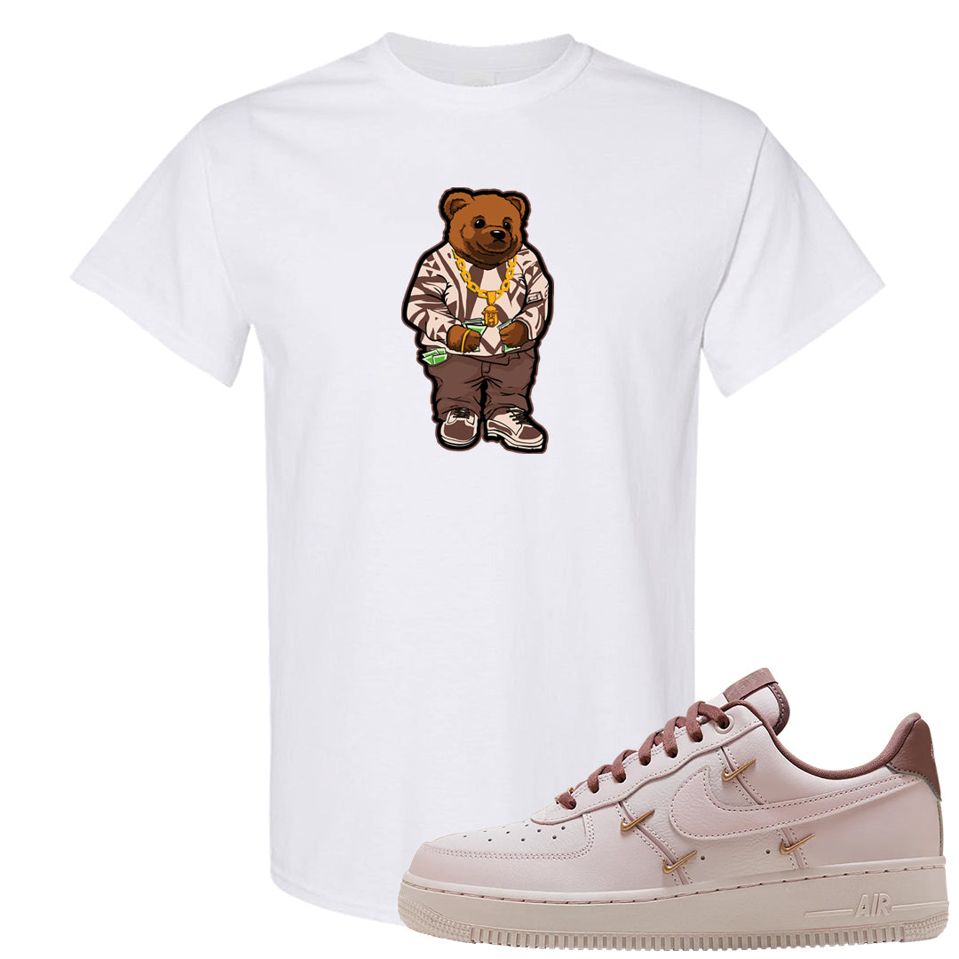 Pink Russet Low AF1s T Shirt | Sweater Bear, White
