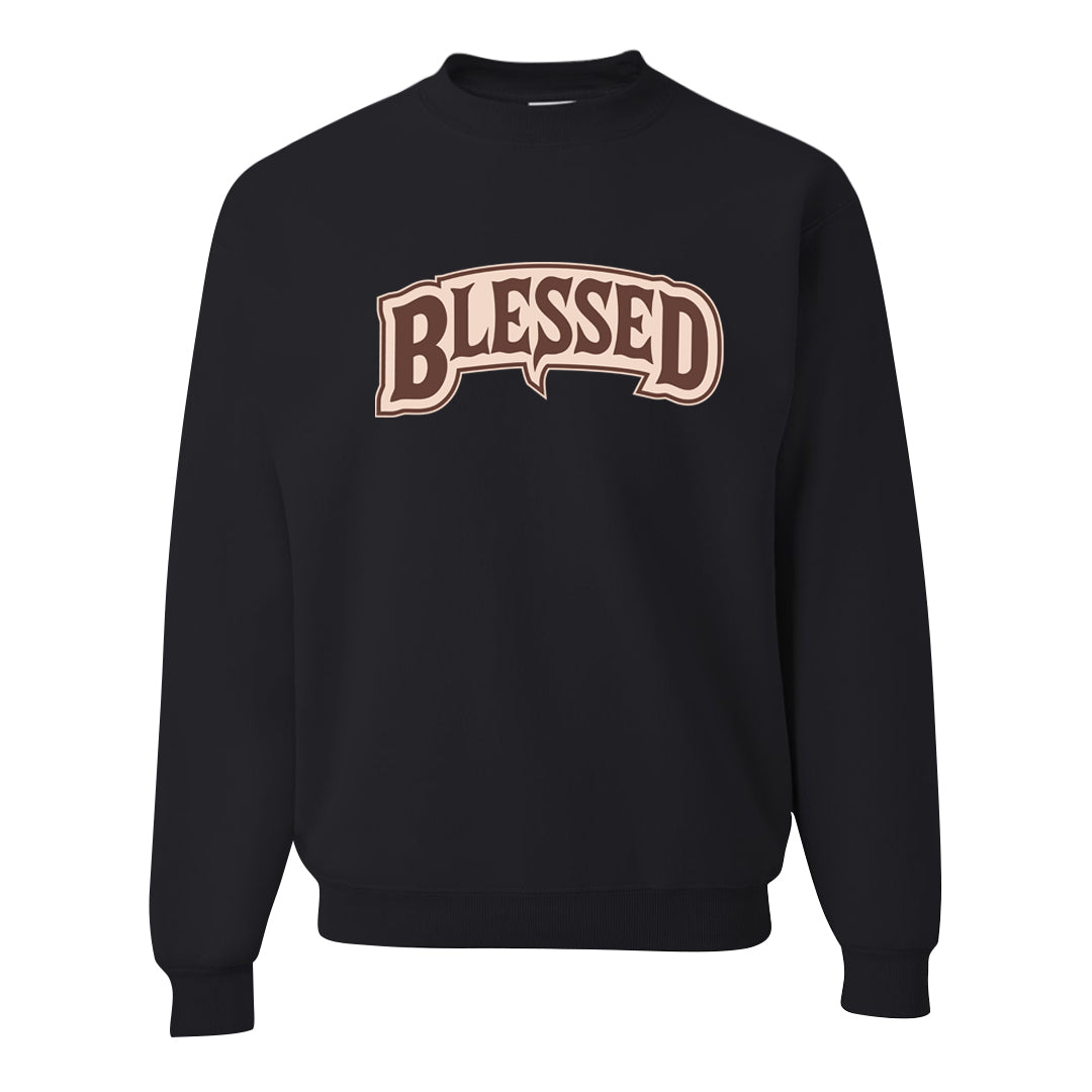 Pink Russet Low AF1s Crewneck Sweatshirt | Blessed Arch, Black