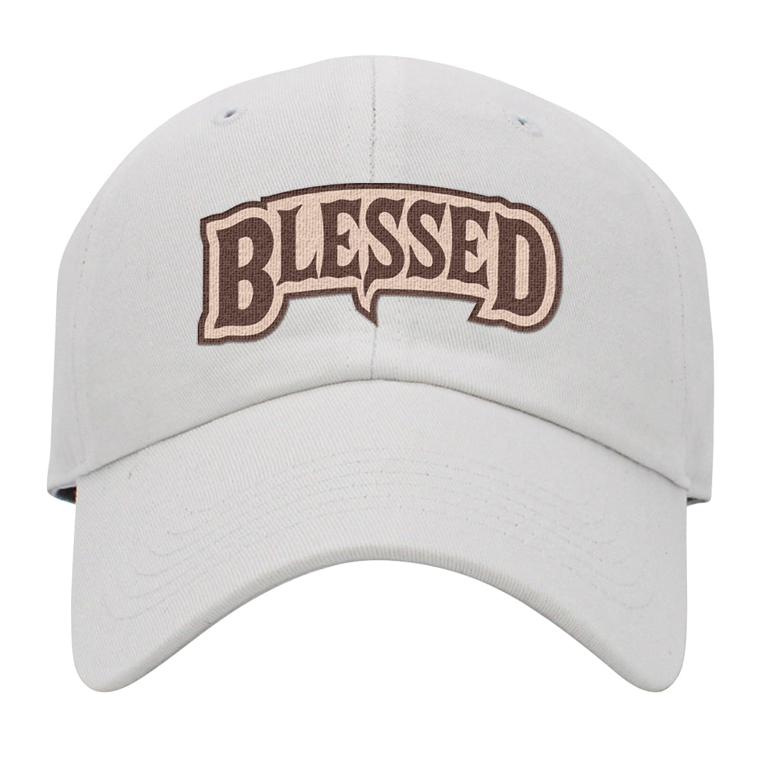 Pink Russet Low AF1s Dad Hat | Blessed Arch, White