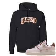 Pink Russet Low AF1s Hoodie | Blessed Arch, Black